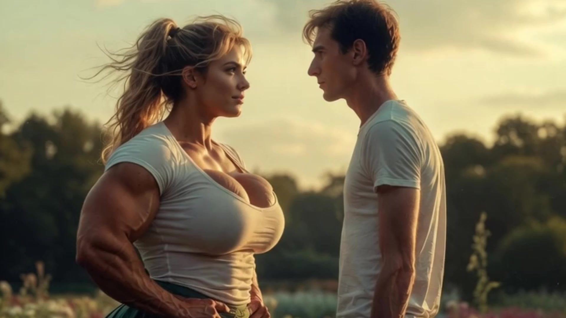 Her strength makes him speechless #viralvideo #strongwoman