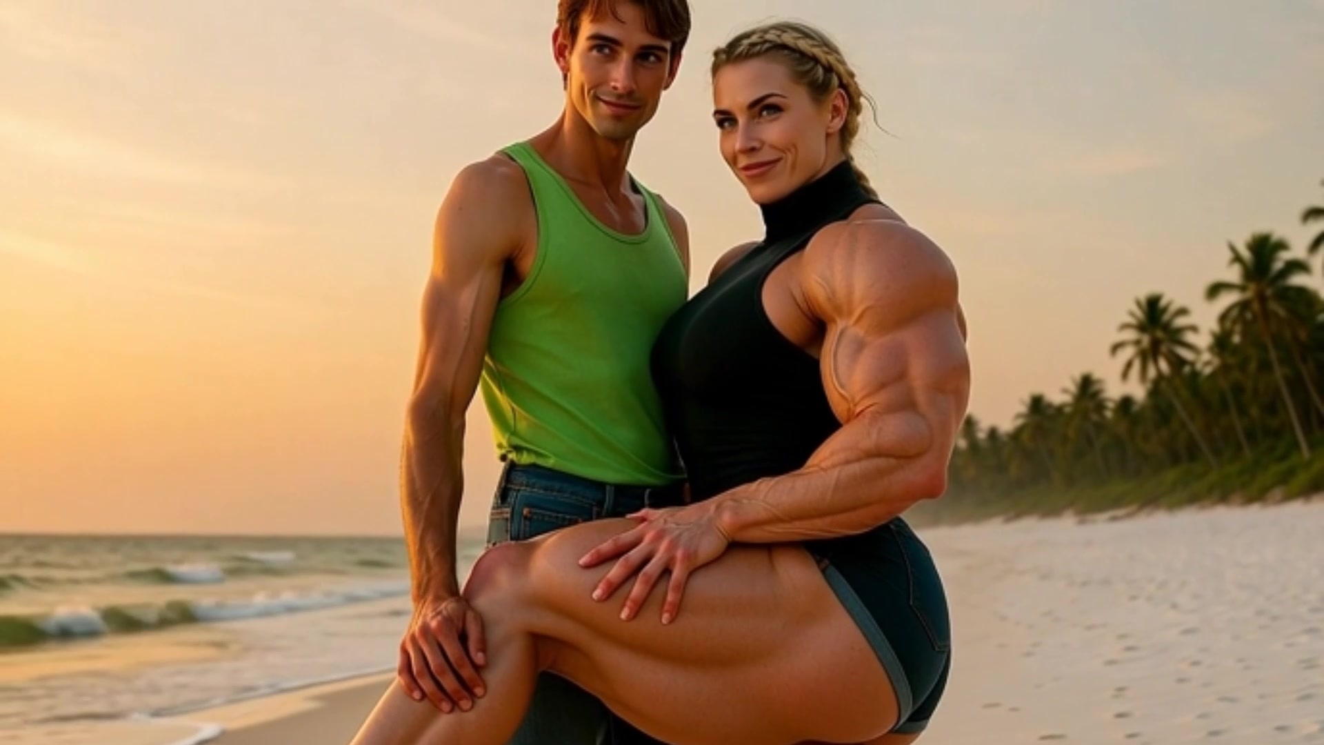 She Crushes the Workout, He completely Collapses  #womanstrength, #strongwomen, #viral, #workout, #femalebodybuilder, #femalepowerlifter