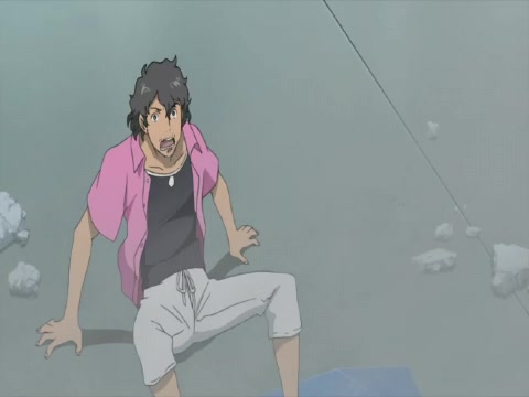 Eureka Seven AO Episode 7-Gazelle throws up in the bathroom and sees Truth for the first time