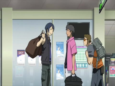 Eureka Seven AO Episode 9-Gazelle: "So this is Japan, huh. To think, an Okinawan like me would have to come by way of Switzerland."/ Gazelle arrives in Japan