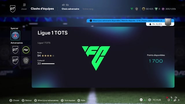 Clash Equipe • Ligue 1 TOTS 🆚️ Soccer Club 75