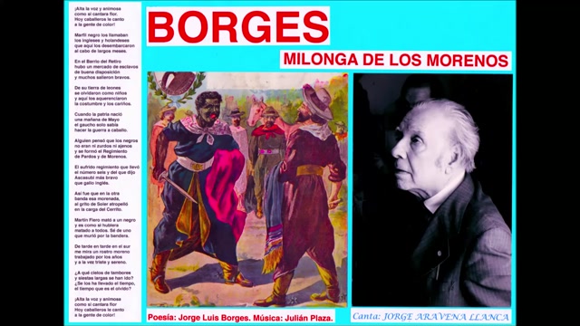 Borges - Milonga de los morenos - canta Jorge Aravena Llanca