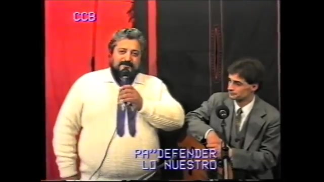 RUBEN ALBERTO BENEGAS y ROBERTO CALDERON, en Canal 9 de Batan: "Pa' defender lo nuestro" 1996