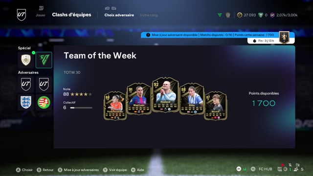 Clash Equipe • Soccer Club 75 🆚️ TOTW 30