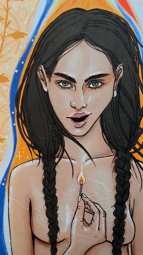 🎨 Street-Art : LUCIE FLETY « Painting with Heart » / Wings « Nineteen Hundred and Eighty Five »