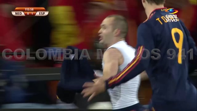 Holanda 0x1 España - Copa Mundial de Fútbol Sudáfrica 2010 (Final) - Gol de Iniesta - Gol Caracol