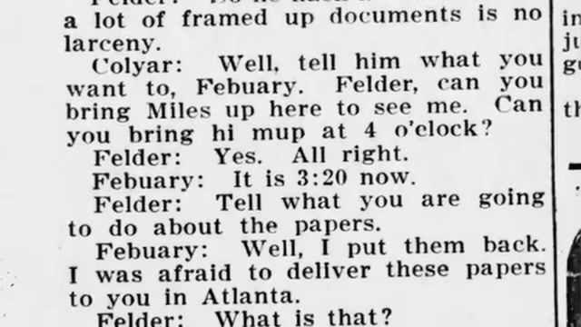 Saturday, 24th May 1913 Dictograph Record Alleged Bribe Offer