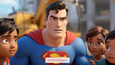 Superman and Kids 🦸‍♂️ | 3-Minute Kids Hero Story | Fun & Inspirational 2️⃣ Superman & Kids Become Heroes | Kids Cartoon Story | 3 Minutes