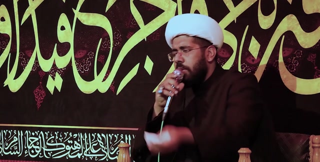 aaa102 .... المعمم حسين البصري ....  رحمة ألحسين .يعني واحد يأخذ مال فيه شبهة أو حرام، وبس يقول أنا خادم، وهذا من بيت فلان… وخلاص صار حلال؟