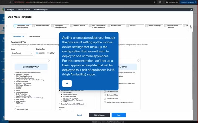 Versa Secure SD-WAN Create a ZTP Configuration