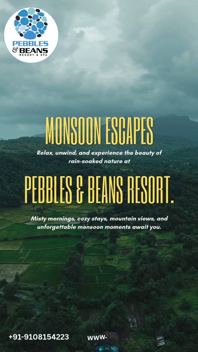 Escape into the beauty of the monsoon with  Pebbles & Beans Resort & Spa. — where misty hills, lush greenery, and peaceful moments create the perfect rainy-season retreat.