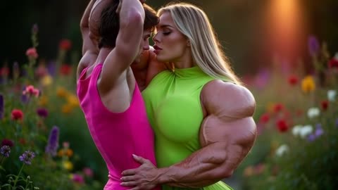 After the Workout, She Dances, He Melts #womanstrength #femlemuscle #MuscleGoddess
