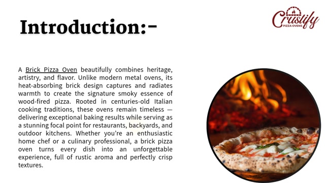 Traditional Brick Pizza Oven – Authentic Wood-Fired Cooking Experience