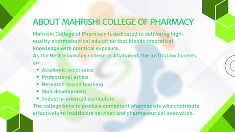 Best Pharmacy College in Allahabad – Mahrishi College of Pharmacy