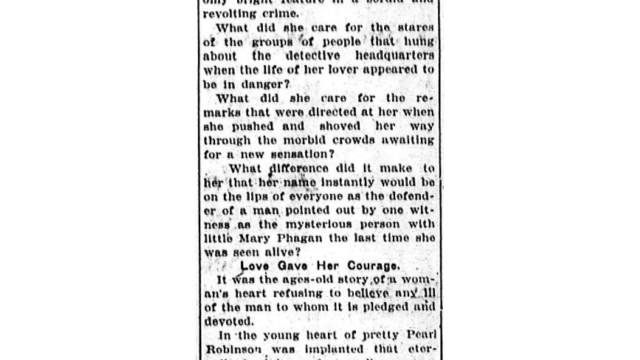 Tuesday 29th April 1913 Loyalty Sends Girl to Defend Mullinax