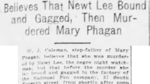 Tuesday, 29th April 1913 Stepfather Thinks Negro is Murderer, The Atlanta Journal