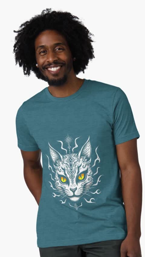 Cat print t-shirt