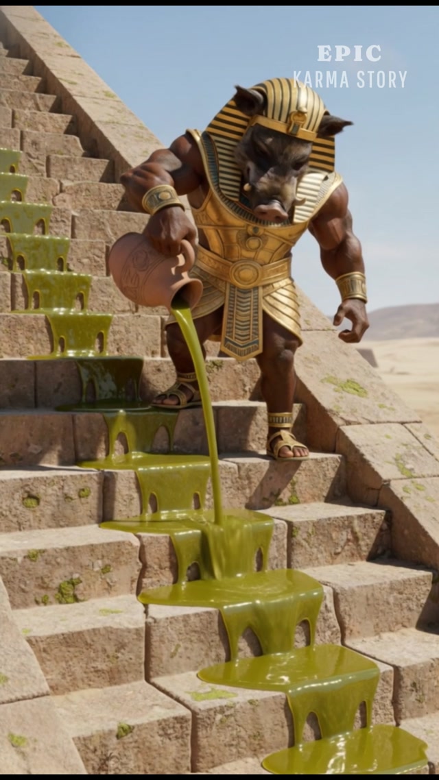 Cheater Gets INSTANT KARMA in Ancient Egypt Run! 🤣🐪 #pharaoh #instantkarma #egypt