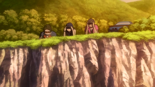 Eureka Seven AO Episode 2-Gazelle announces and says, "How about we go and do a little caving?  It's been a while."