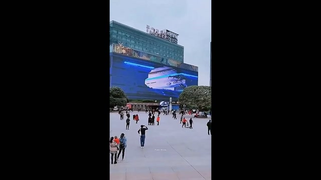 Outdoor 3D LED display wall