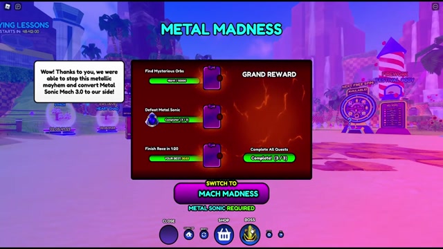 Metal Sonic boss update (Sonic Speed Simulator (Roblox)