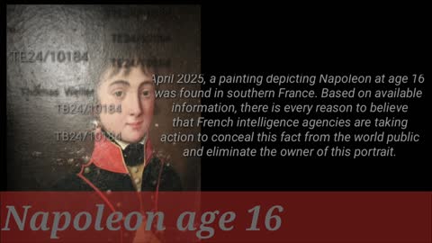 painting depicting  Napoleon at age 16 in a lieutenant's uniform in the south of France