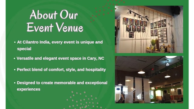 Your Complete Event & Celebration Venue – Cilantro Indian cafe