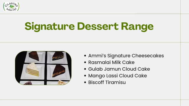 Homemade Desserts at Cilantro India