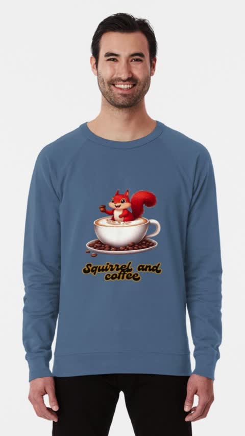 T-shirt with squirrel print