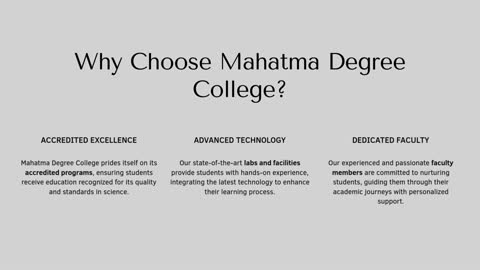 Good College of BSc Fatehpur - Mahatma Degree College