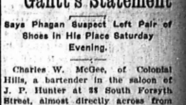          Tuesday 29th April 1913 Bartender Confirms Gantts Statement