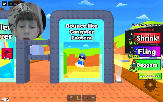 Playing Roblox 