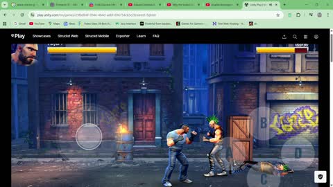 Unity Play _ Street Fighter game - Playthrough Online Point and click Beat em up PC Android