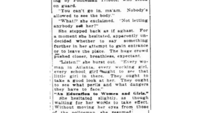 Tuesday, April 29th, 1913 "Every Woman and Girl Should See Body of Victim and Learn Perils"