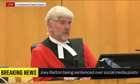 BREAKING: UK judge sentences Joey Barton to six months in prison over offensive posts on X