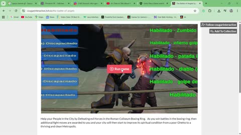 The Battle of Angels - Gameplay Online Unity Point and click Disturbing Fighting game Religious/Spiritual Choices