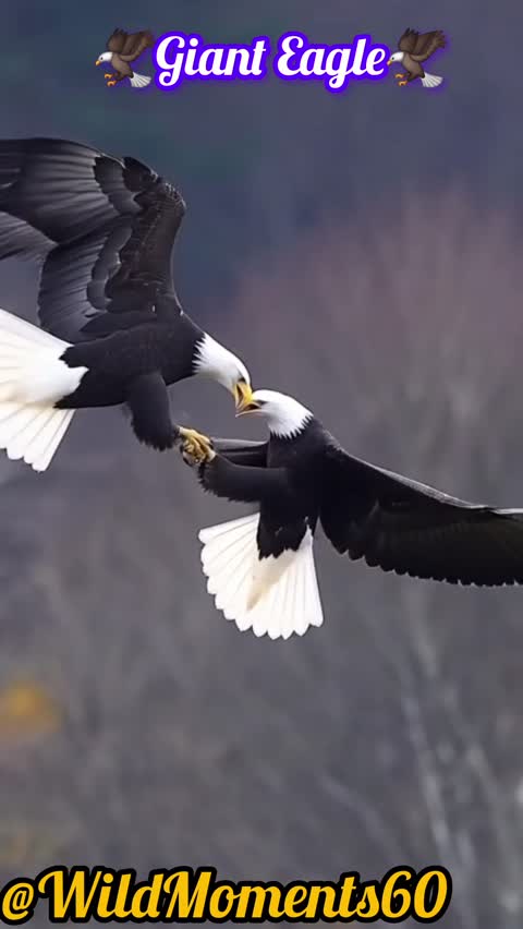 Peaceful Life of Eagles Playing in the Sky | Relaxing Nature Video🦅🦅🦅