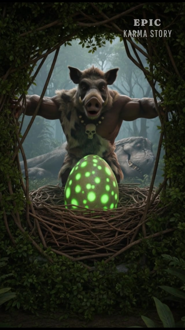 He Tried to Steal a T-REX EGG! 🦖💀 (BIG MISTAKE) #dinosaur #instantkarma #caveman