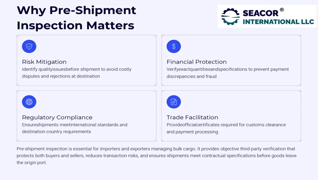 Bulk Shipment Inspections Service in India  – Reliable Cargo Quality Assurance | Seacor International