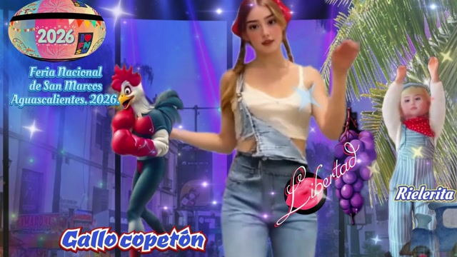 Feria Nacional de San Marcos 2026. Aguascalientes. Celestial Naomir. Gallo copeton.