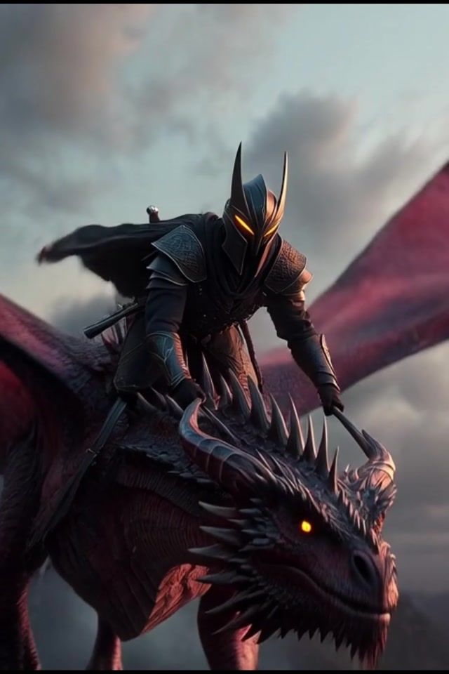 a warrior and a dragon