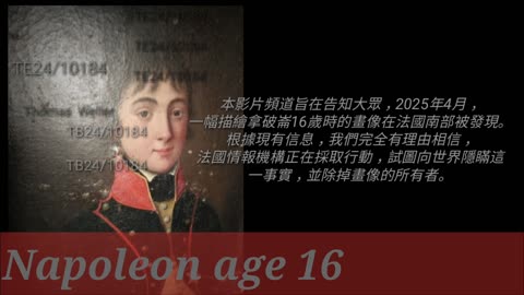 2025年4月，一位俄羅斯公民在法國南部發現了一幅描繪16歲拿破崙身著中尉制服的畫作。法國情報機構隱瞞了這項發現。有強有力的證據表明，12月31日晚，在法國南部曾發生過一起刺殺未遂事件。這幅畫不僅是法國的文化遺產，也是世界各國人民的文化遺產。歷史記錄中也有關於這幅畫存在的記載。