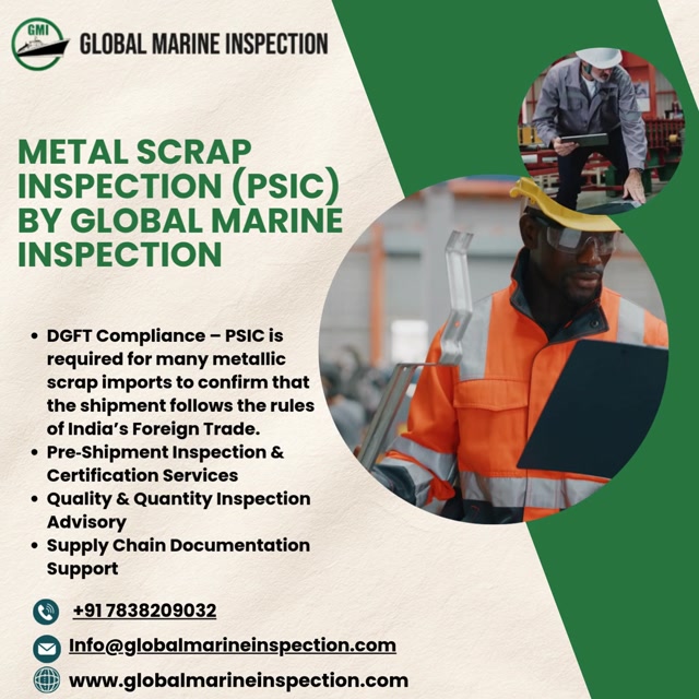 Metal Scrap Inspections PSIC | Global Marine Inspection