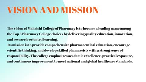 Top 5 Pharmacy College – Mahrishi College of Pharmacy