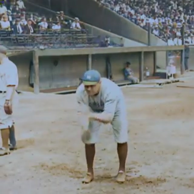   Watch Babe Ruth play baseball in 1920 Restored Footage Full HD  