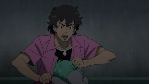 Eureka Seven AO Episode 13-Ao fights and attacks Gazelle-Ao to Gazelle: "Why are you always like this??? You think you're the only one who knows anything!!! You screw things up for everyone else!!!! What the hell gives you the right, huh???"