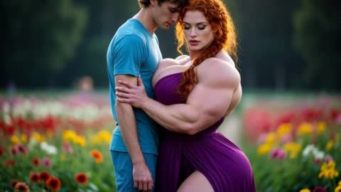 She Works Out, Dances and Lifts Him : Woman Strength with Lift & Carry