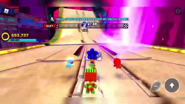 The first boss in Sonic Speed Simulator (Roblox)